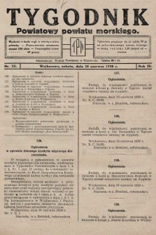 Tygodnik Powiatowy Powiatu Morskiego. 1930, nr 23