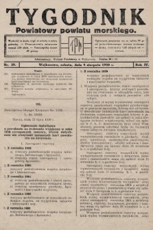 Tygodnik Powiatowy Powiatu Morskiego. 1930, nr 29