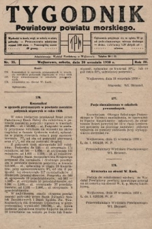 Tygodnik Powiatowy Powiatu Morskiego. 1930, nr 35