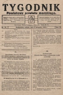 Tygodnik Powiatowy Powiatu Morskiego. 1930, nr 41