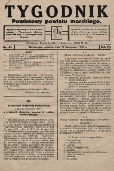 Tygodnik Powiatowy Powiatu Morskiego. 1930, nr 43