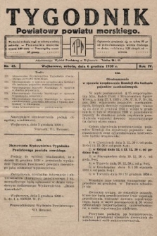 Tygodnik Powiatowy Powiatu Morskiego. 1930, nr 45