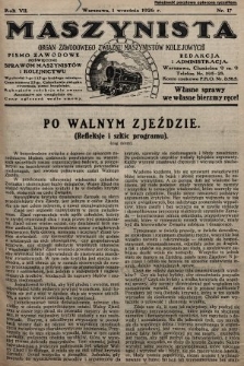 Maszynista : organ Zawodowego Związku Maszynistów Kolejowych : pismo zawodowe poświęcone sprawom maszynistów i kolejnictwu. 1926, nr 17