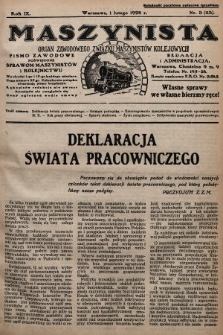 Maszynista : organ Zawodowego Związku Maszynistów Kolejowych : pismo zawodowe poświęcone sprawom maszynistów i kolejnictwu. 1928, nr 3