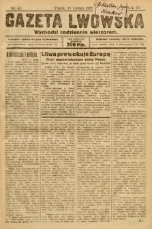 Gazeta Lwowska. 1923, nr 43