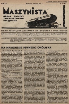 Maszynista : organ Związku Zaw. Maszynistów Kolejowych. 1935, nr 8
