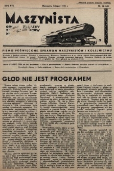 Maszynista : organ Związku Zaw. Maszynistów Kolejowych. 1935, nr 10