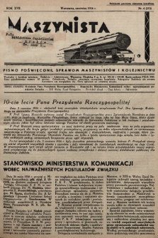 Maszynista : organ Związku Zaw. Maszynistów Kolejowych. 1936, nr 4