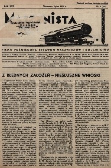 Maszynista : organ Związku Zaw. Maszynistów Kolejowych. 1936, nr 5