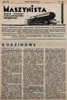 Maszynista : organ Związku Zaw. Maszynistów Kolejowych. 1936, nr 7