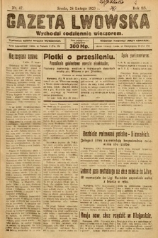 Gazeta Lwowska. 1923, nr 47