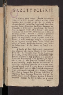 Gazety Polskie. 1734, nr 1