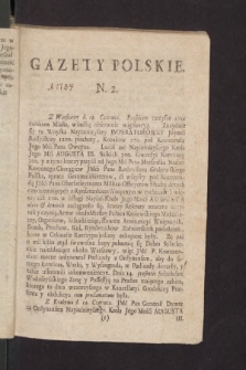 Gazety Polskie. 1734, nr 2