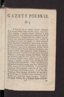 Gazety Polskie. 1734, nr 3