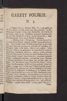 Gazety Polskie. 1734, nr 5