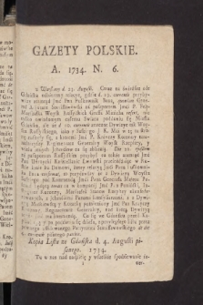 Gazety Polskie. 1734, nr 6