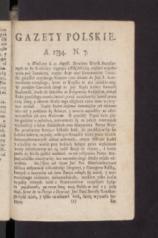 Gazety Polskie. 1734, nr 7