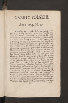 Gazety Polskie. 1734, nr 10