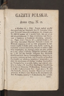 Gazety Polskie. 1734, nr 12