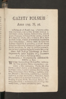 Gazety Polskie. 1735, nr 26