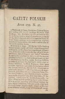 Gazety Polskie. 1735, nr 27
