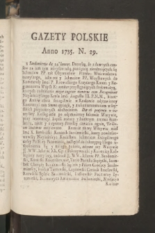 Gazety Polskie. 1735, nr 29