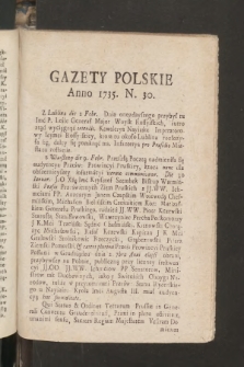 Gazety Polskie. 1735, nr 30