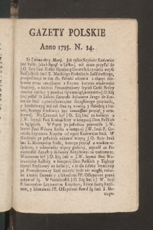 Gazety Polskie. 1735, nr 34