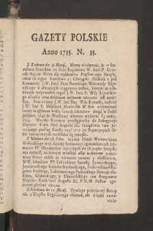 Gazety Polskie. 1735, nr 35