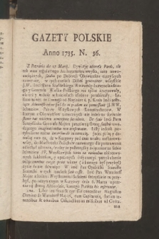 Gazety Polskie. 1735, nr 36