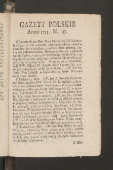 Gazety Polskie. 1735, nr 37