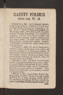 Gazety Polskie. 1735, nr 38