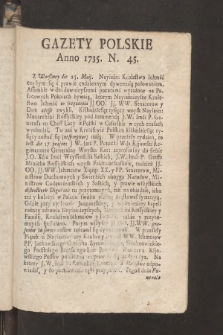Gazety Polskie. 1735, nr 45