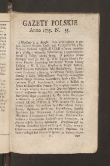 Gazety Polskie. 1735, nr 55