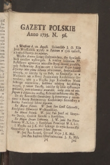 Gazety Polskie. 1735, nr 56