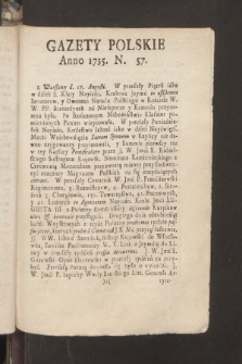 Gazety Polskie. 1735, nr 57