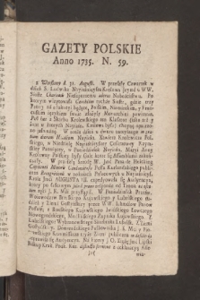 Gazety Polskie. 1735, nr 59