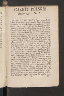 Gazety Polskie. 1735, nr 61