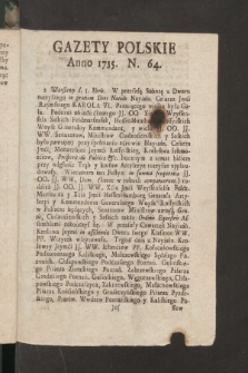 Gazety Polskie. 1735, nr 64