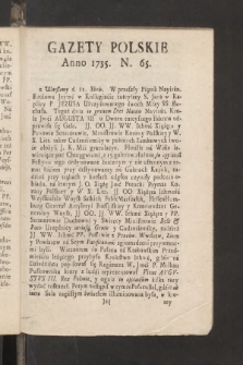 Gazety Polskie. 1735, nr 65