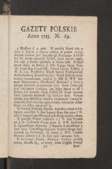 Gazety Polskie. 1735, nr 69