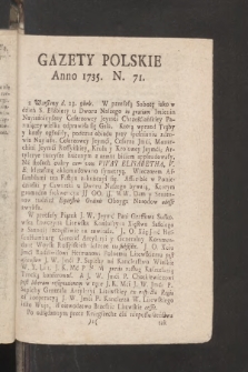 Gazety Polskie. 1735, nr 71