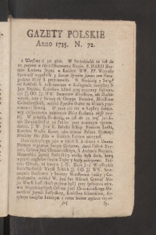 Gazety Polskie. 1735, nr 72