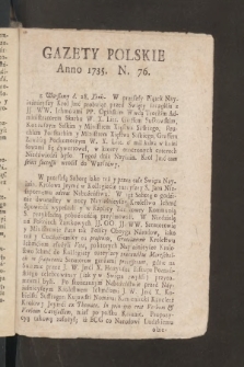 Gazety Polskie. 1735, nr 76