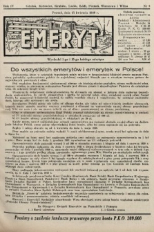 Emeryt. 1939, nr 8