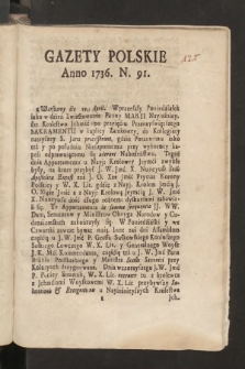 Gazety Polskie. 1736, nr 91
