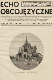 Echo Obcojęzyczne : czasopismo językowe dla wszystkich = L'Écho Franco-Polonais : journal linguistique pour tous. 1939, nr 5 B