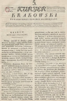 Kuryer Krakowski : powszechney zabawie poświęcony. 1827, nr 5