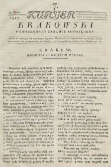 Kuryer Krakowski : powszechney zabawie poświęcony. 1827, nr 7