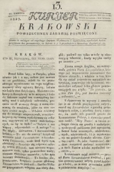 Kuryer Krakowski : powszechney zabawie poświęcony. 1827, nr 13